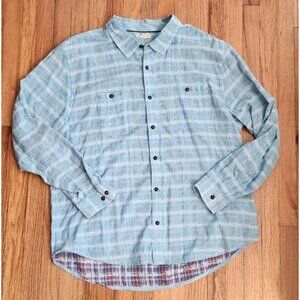 Carbon2Cobalt Shirt XXL 2XL Blue Cotton Long Sleeve Sea Change Chambray Check